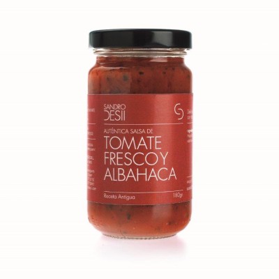 SALSA TOMATE FRESCO Y ALBAHACA 180 gr.